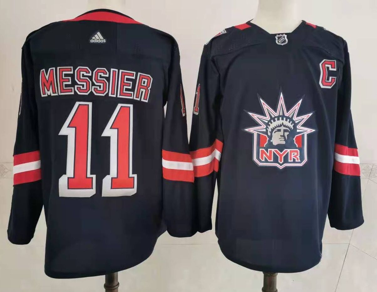 Cheap Men New York Rangers 11 Messier Navy Authentic Stitched 2020 Adidias NHL Jersey